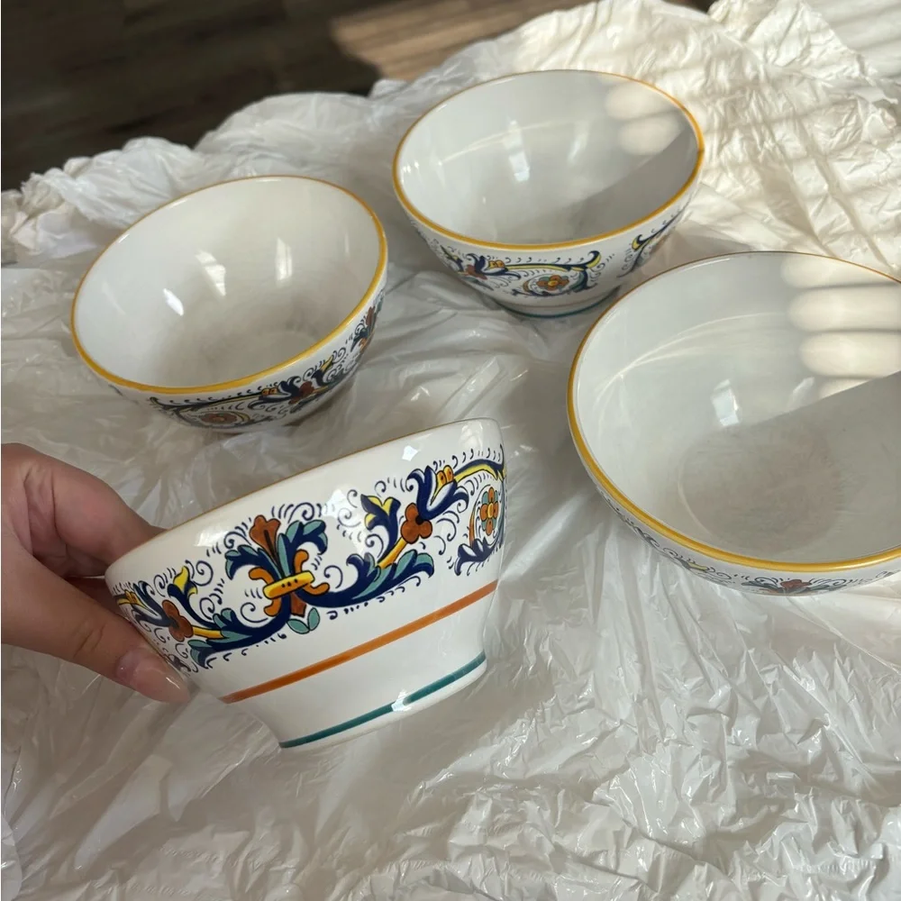 Vintage Sur La Table Bowls (4) Set Handcrafted In Italy
